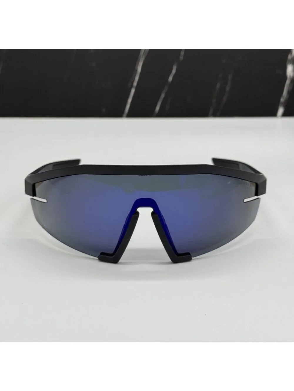 Prada Linea Rossa PS03ZS 1BO05U Men Black Blue Sport Sunglasses Authentic NEW